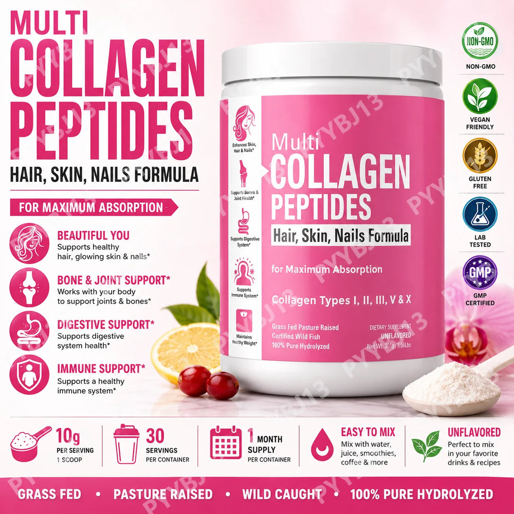 Multi Collagen Peptides Powder – Skin, Joint & Bone Support for Women 40+