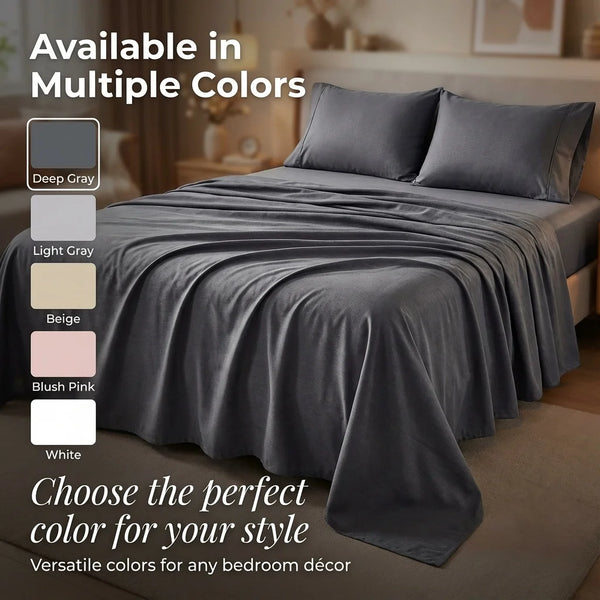 Bamboo Cooling Bed Sheet Set – Night Sweat Relief for Perimenopause Sleep